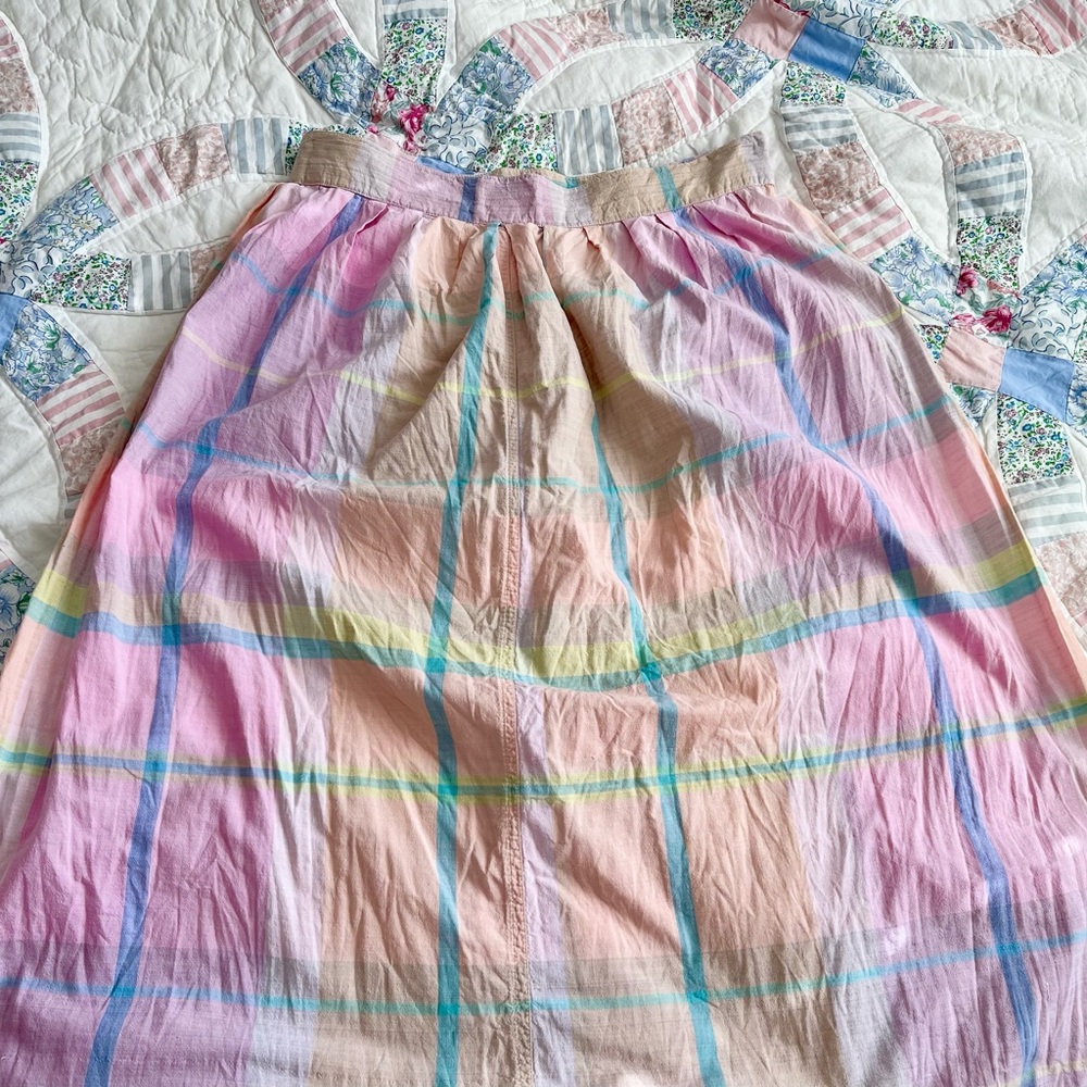 Pastel Plaid Women's Skirt - Picture 3 of 6